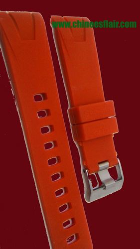 Replica Omega Orange Rubber Watch Strap 22 mm